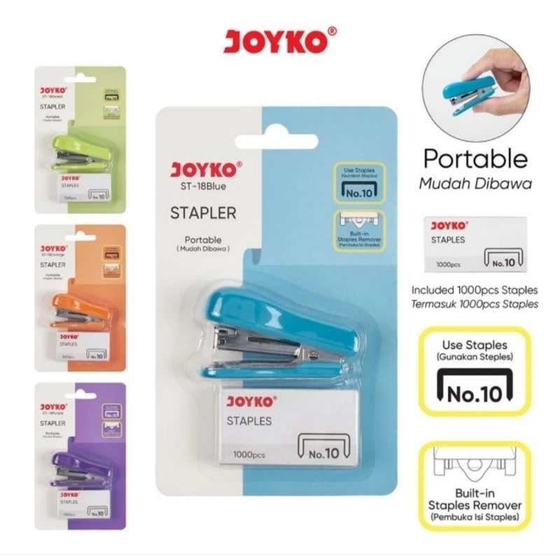 

Stapler Joyko kecil St 18+1staples no 10 (1pcs)