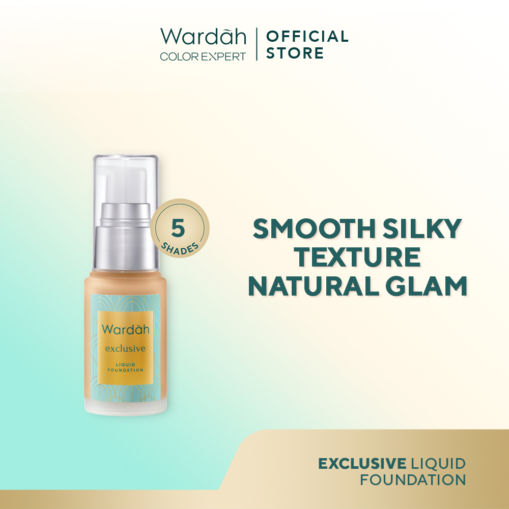 WARDAH Exclusive Liquid Foundation - Foundation Matte Yang Tahan Lama Hingga 8 Jam - Alas Bedak deng
