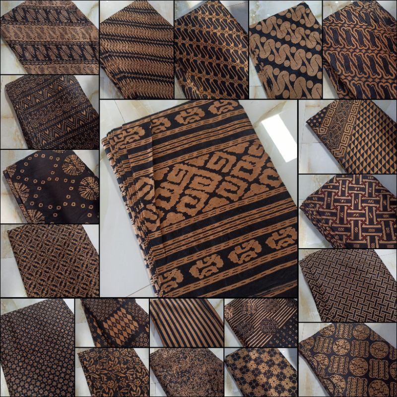 kain batik coklat hitam motif parangrusak bahan seragam pernikahan Kamen batik rok batik CRN