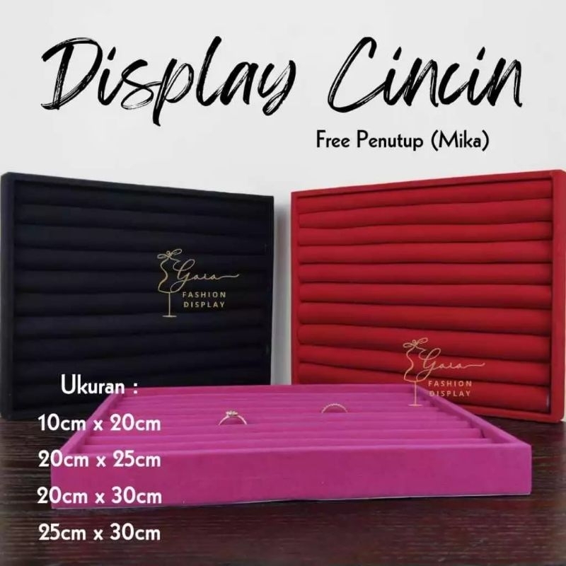 Display Cincin Nampan Cincin Kotak Cincin Pajangan Cincin Display Aksesoris Kotak Cincin