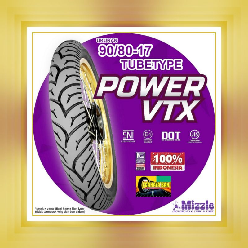 BAN MIZZLE power vtx 90/80-17 BAN DONAT BAN 90/80-17 BAN RING 17 ban mizzle 90/80-17 ban luar 90/80-