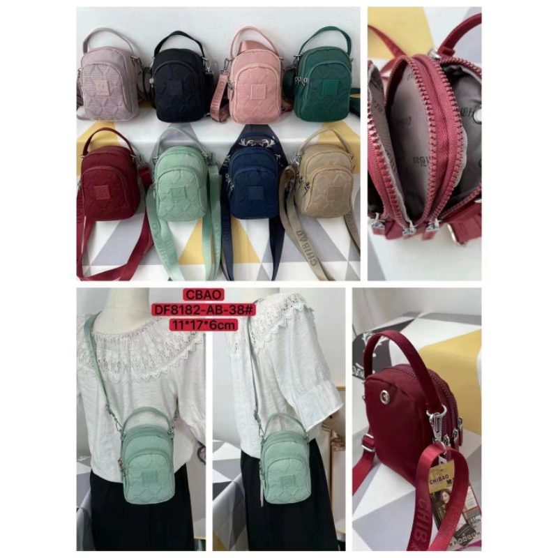 Chibao Tas Hp Slempang Sandang HPO Wanita Original Import Parasut 8182 AB