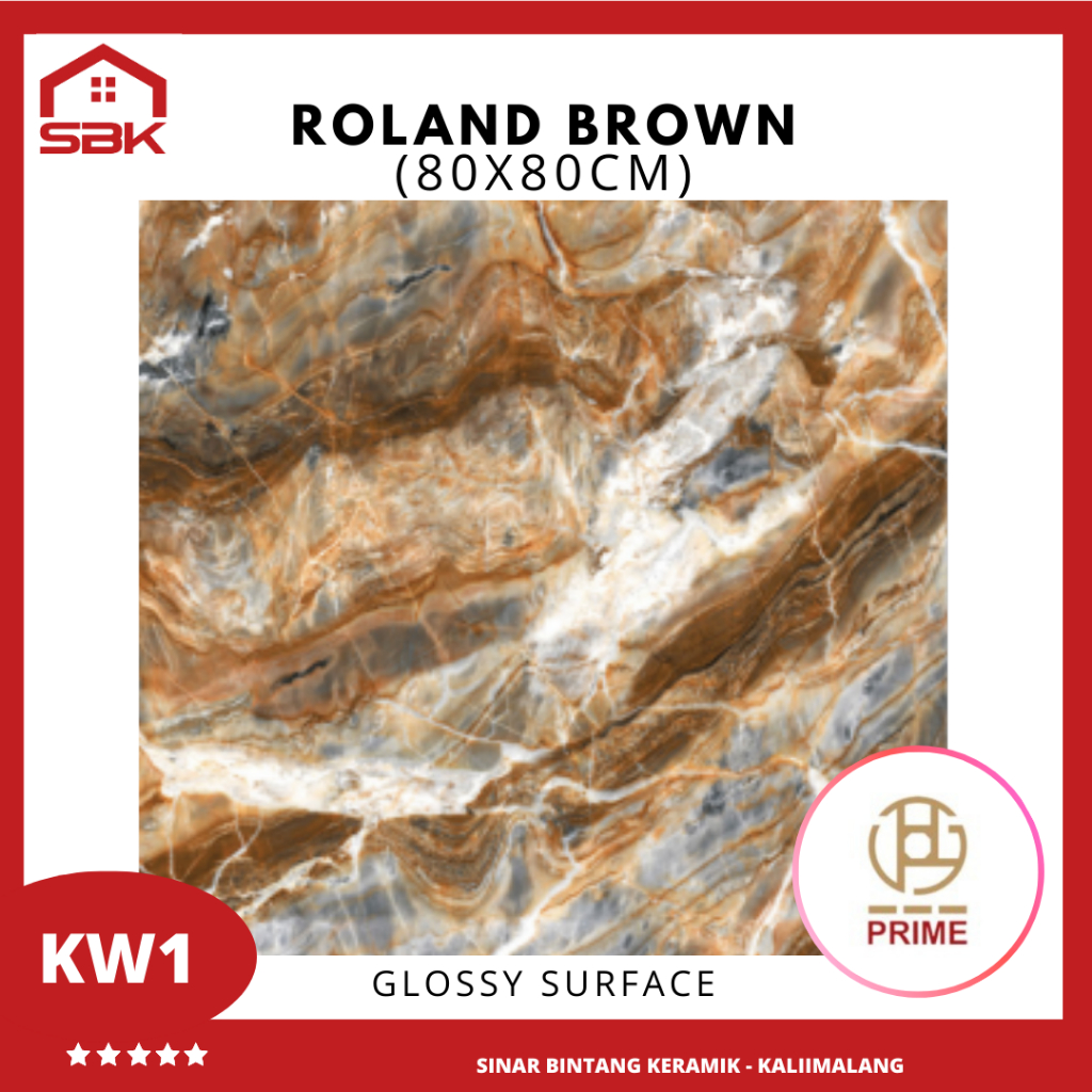 Granit Ruangan 80x80 Roland Brown
