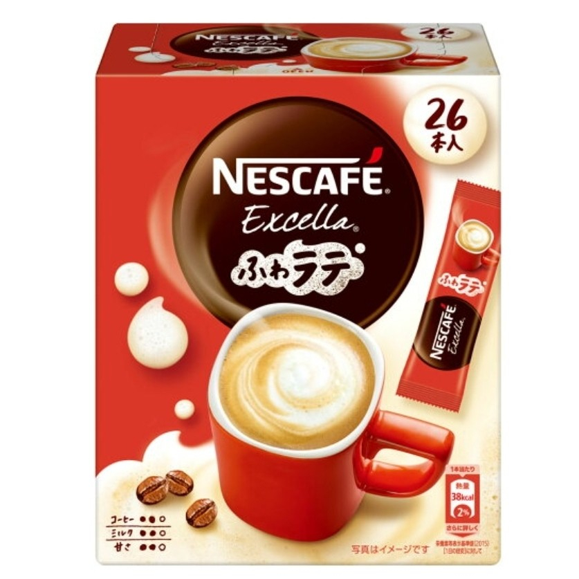 

Kopi Nescafe Excella Fluffy Fuwa Latte Instant Coffee 26 x 7,4 Gram