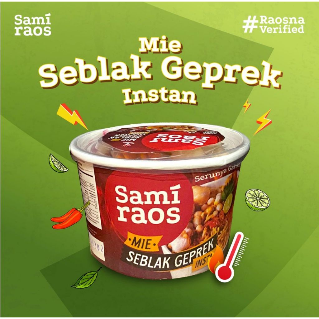 

MIE SEBLAK GEPREK / MIE SEBLAK GEPREK INSTAN SAMIRAOS / SEBLAK INSTAN