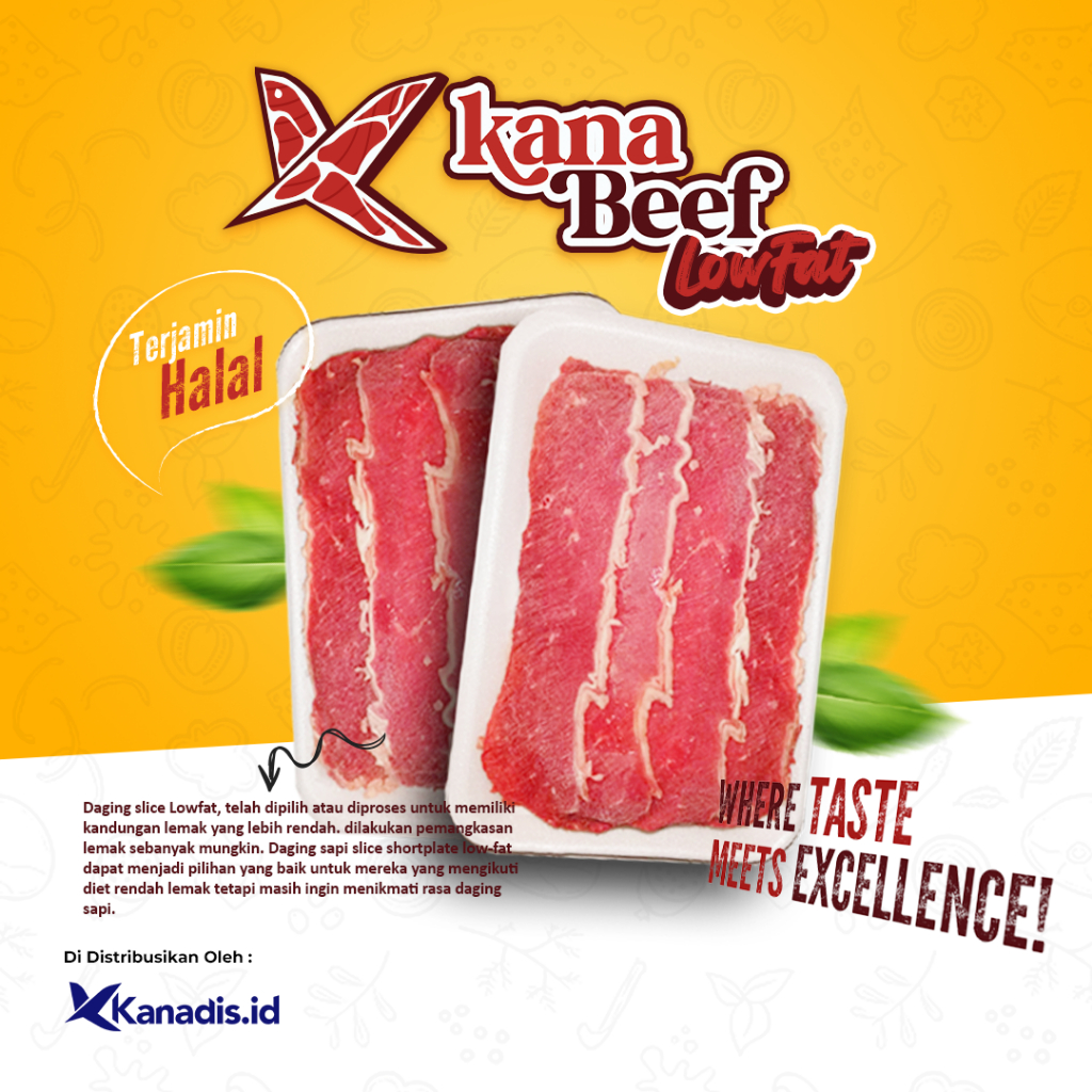 Kana Slice Beef Lowfat Shortplate | Daging Sukiyaki/Yakiniku/Yoshinoya 500 gr