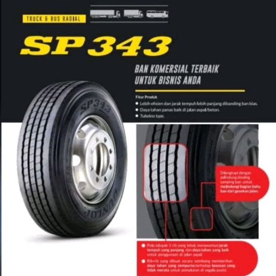 Ban Truck DUNLOP 11R22,5, Type SP343