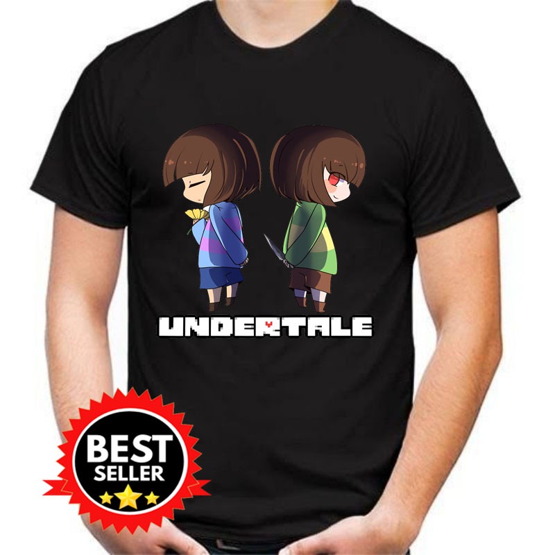 T-Shirt Undertale chara and frisk Essential Kaos