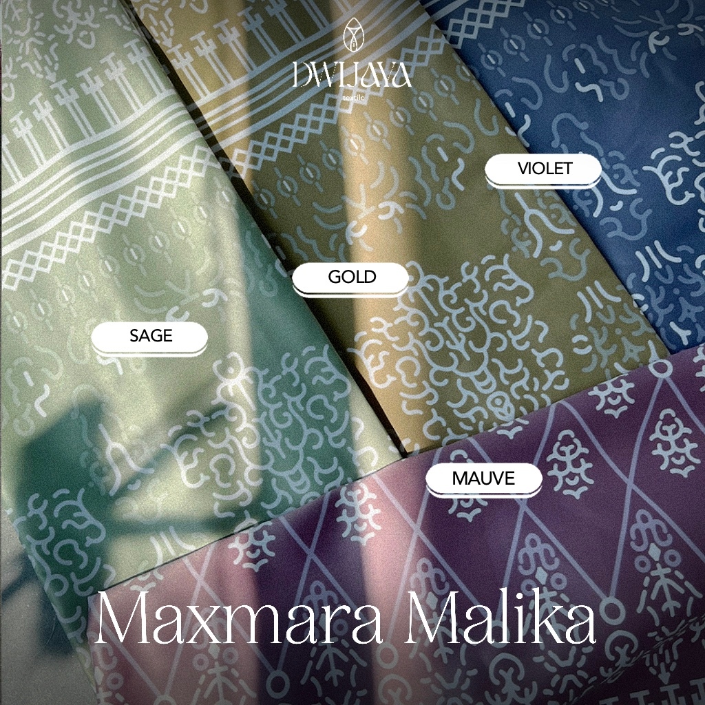 Bahan Kain Saten Maxmara Motif Malika