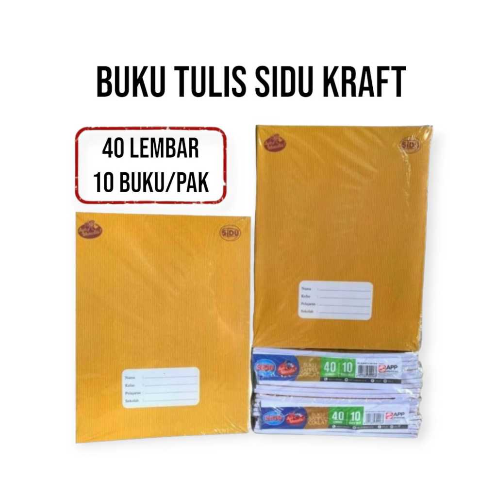 

Buku Tulis SIDU Kraft/Sampul Coklat Isi 40 Lembar/Buku - ECER