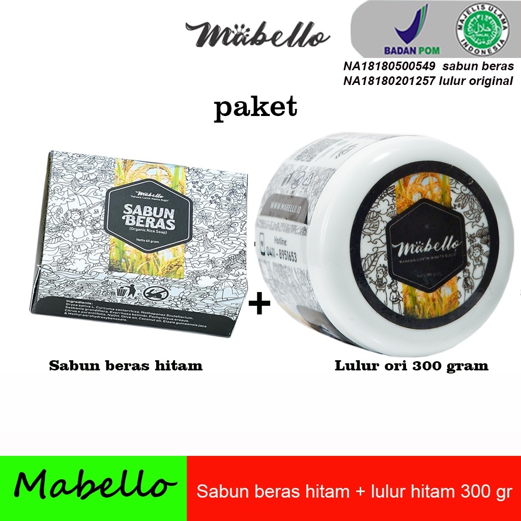Paket mabello/paket lulur dan sabun mabello