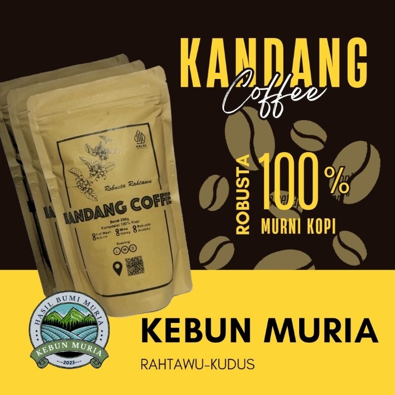 

Kopi Robusta Rahtawu 250 Gram - Kandang coffee - Kebun Muria