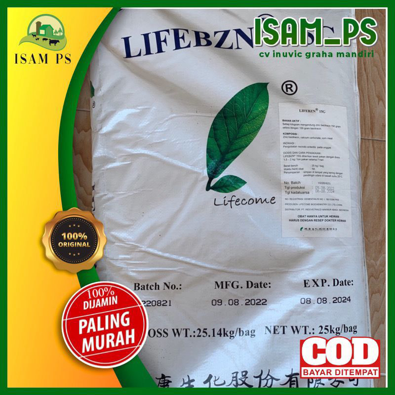 ZINC BACITRACIN AGP 25kg LIFEBZN 15G