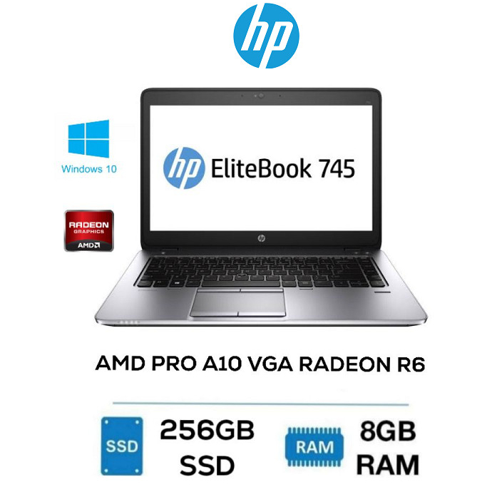 Laptop HP Elitebook 745 G3 - AMD A10 PRO RAM 8GB/256SSD