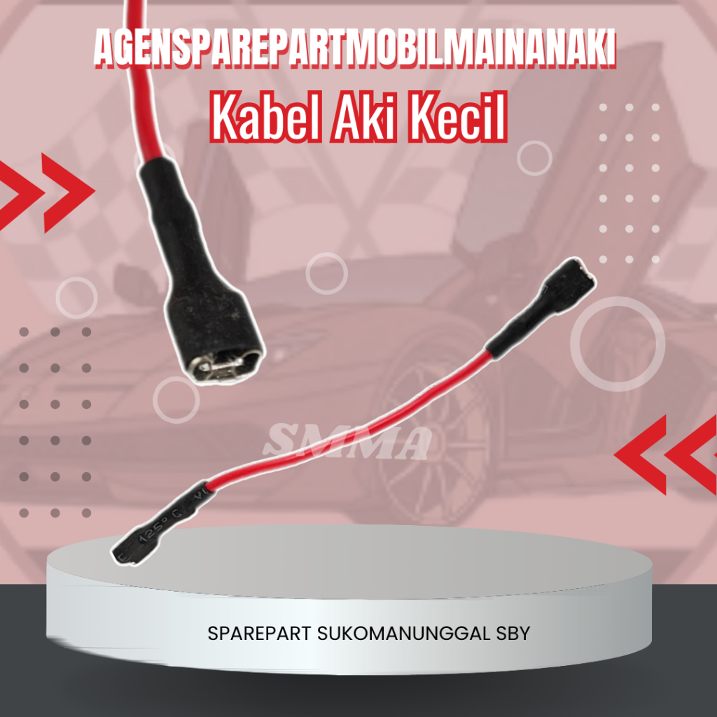 ⚡Ready⚡Kabel Aki Merah Kecil Mobil Motor Mainan Aki Remot