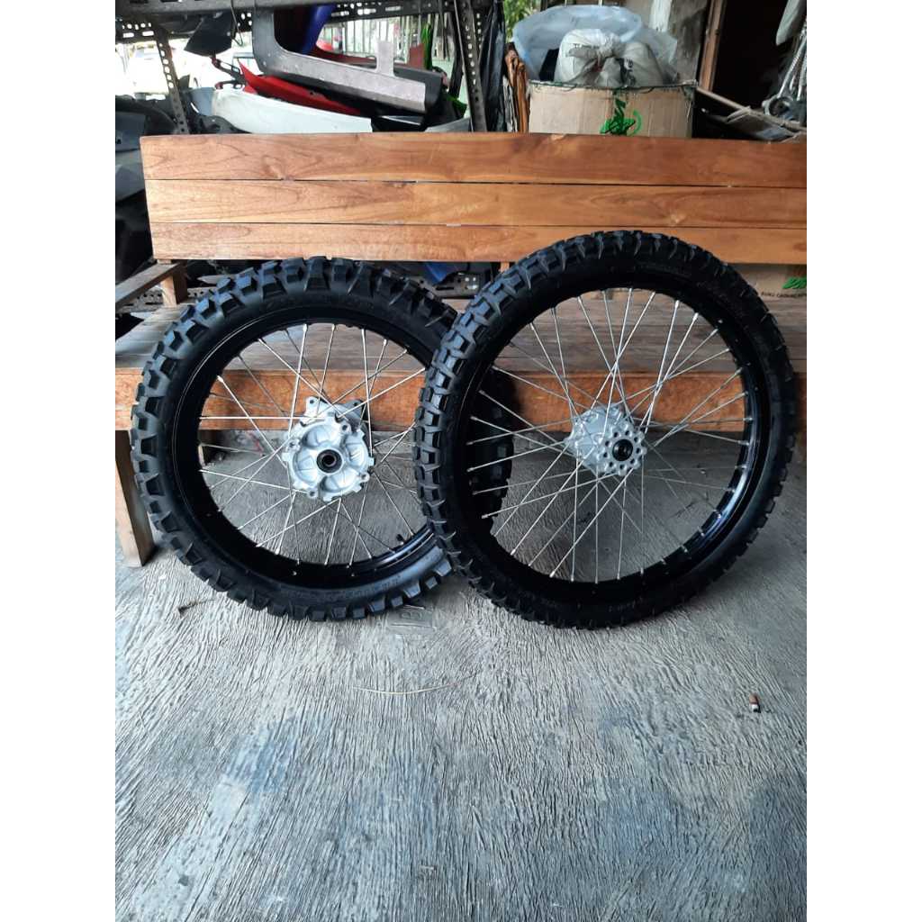 wheelset ori crf 18 21 roda set original crf150l ring 18/21 ban tebal