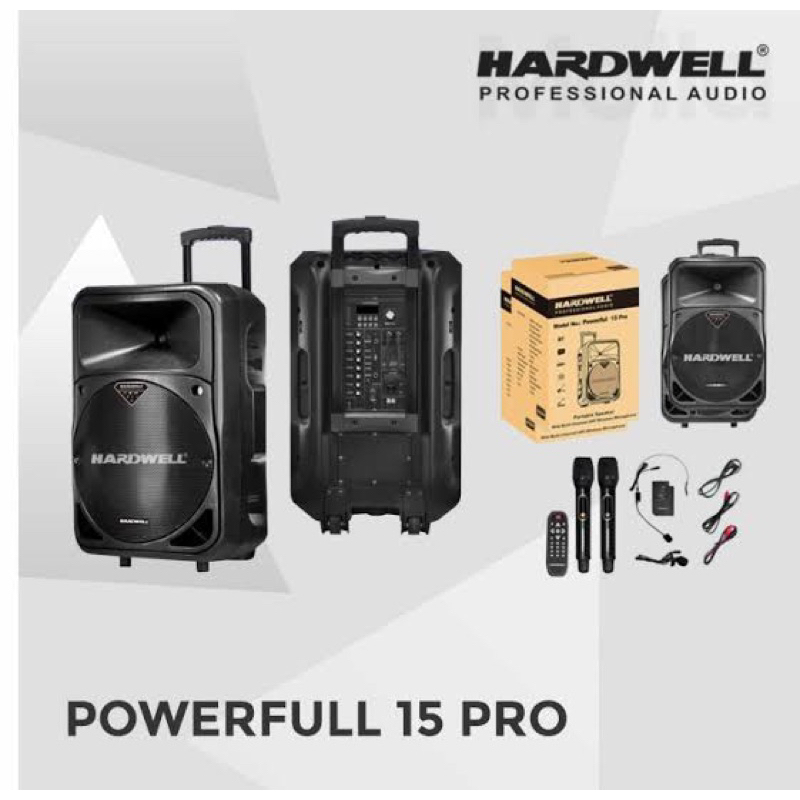 HARDWELL POWERFULL HARDWELL 15 INCH SPEAKER PORTABLE HARDWEL 15 INCH SPEAKER HARDWELL POWERFUL + 2 M