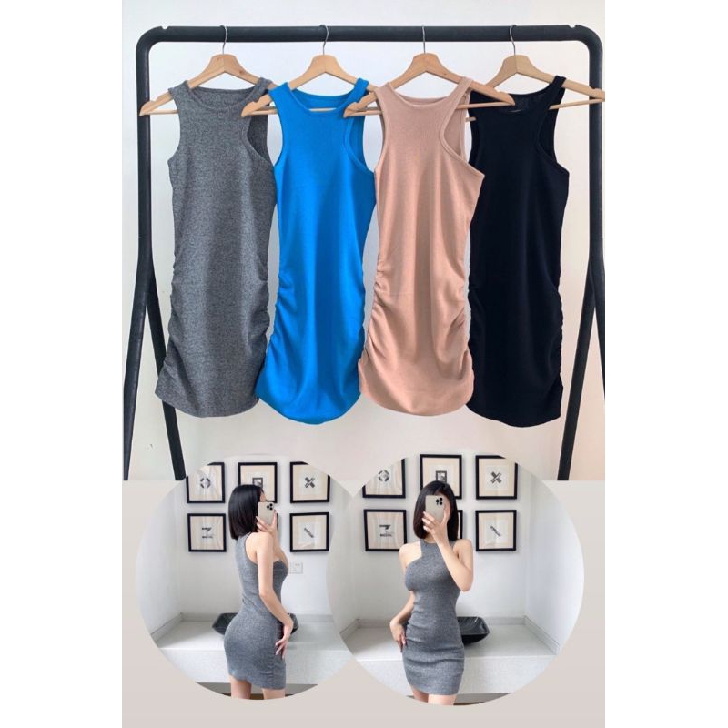 Dress Import Premium Knit Bodycon Dress Import Makassar - Marc Fashion Makassar