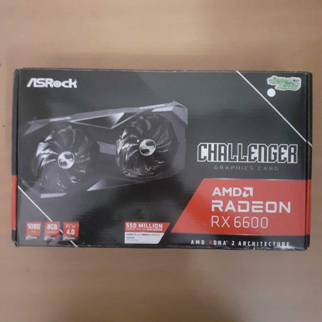 VGA ASROCK AMD RADEON RX 6600 CHALLENGER D 8GB GDDR6 (SECOND/BEKAS)