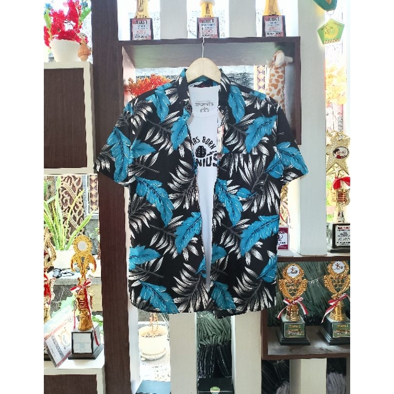 Kemeja Surfing Pria Motif Pantai Baju Distro Original Kasual Premium