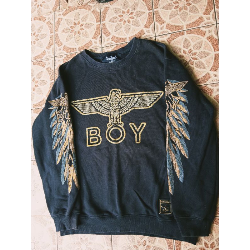 Crewneck Boy London, Luxury, Second, Thrifting, hoodie, sweater, casual, murah, original