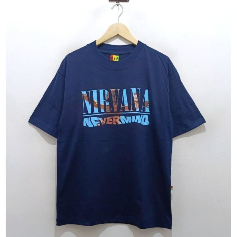 Kaos Baju Nirvana Nevermind smiley T-shirt Vintage