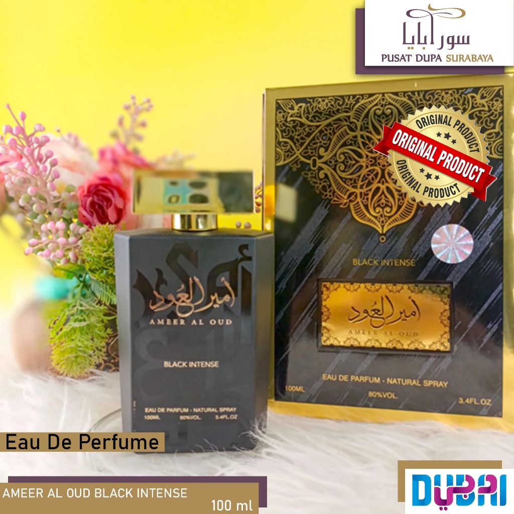Parfum Asli Arab Original Premium almas /Dubai/ AMEER AL OUD black intense  /Wanita/Pria/ Unisex Aro