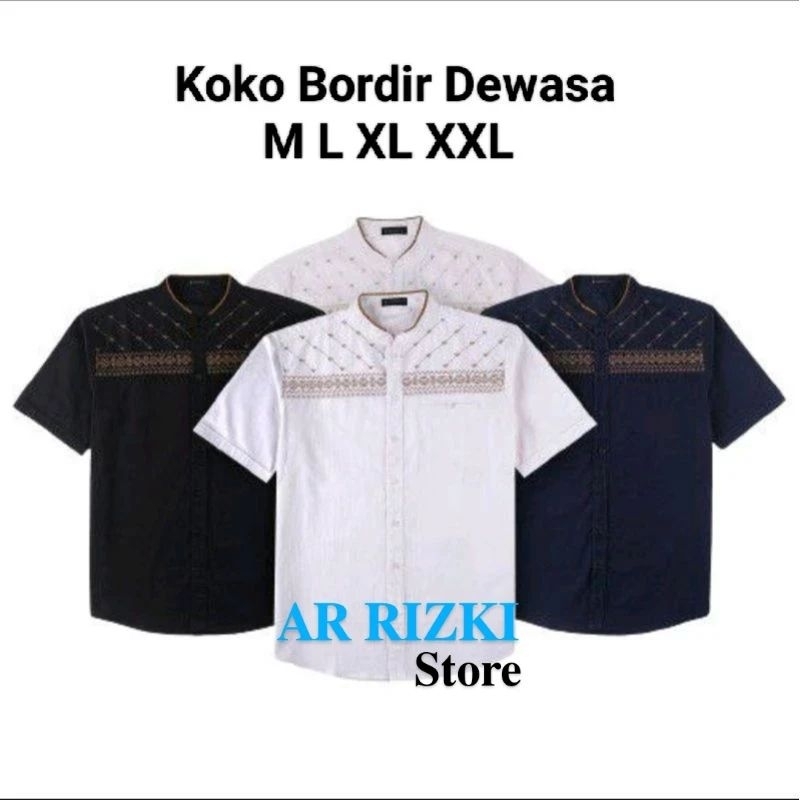 BAJU KOKO BORDIL LENGAN PENDEK /BAJU KOKO JASUKE PRIA