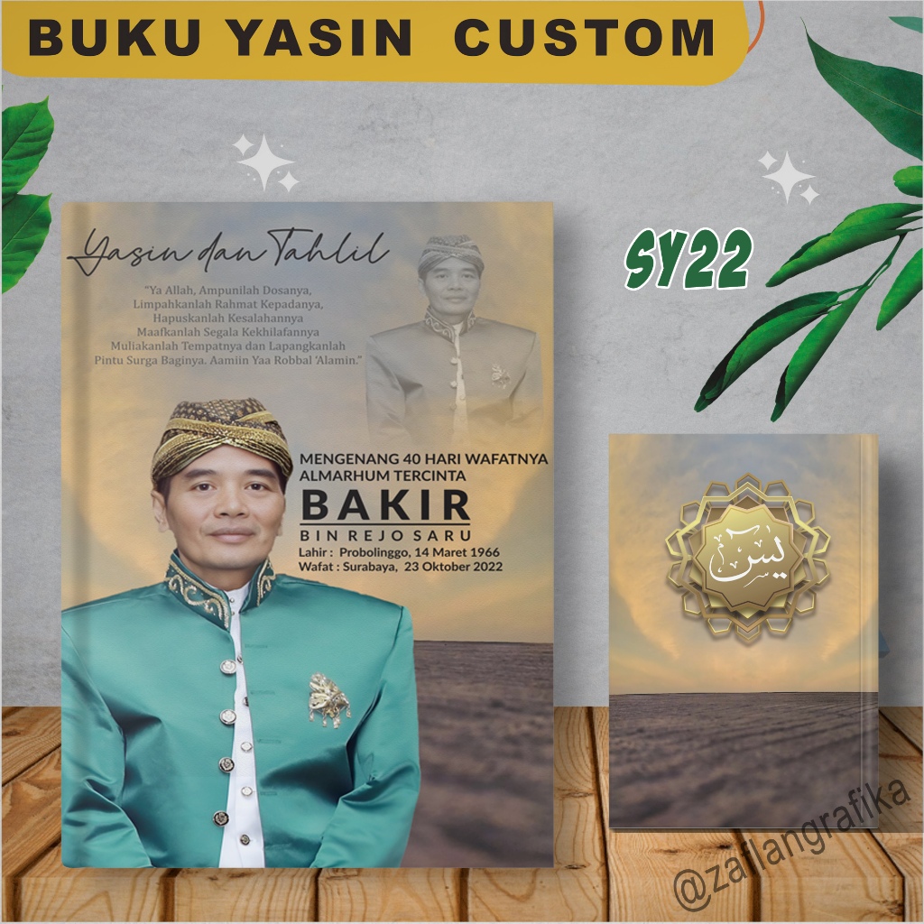 Buku Yasin dan Tahlil Arab Custom Foto Bergaransi