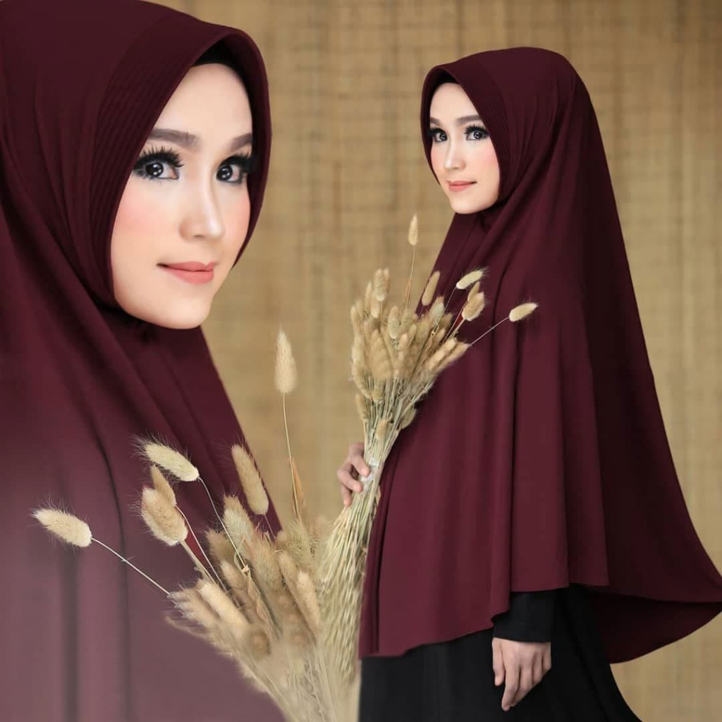 KHIMAR SYAR'I JUMBO DAILY BERGO HIJAB XXL / KERUDUNG KHIMAR SYARI / KHIMAR LONG / KHIMAR HIJAB