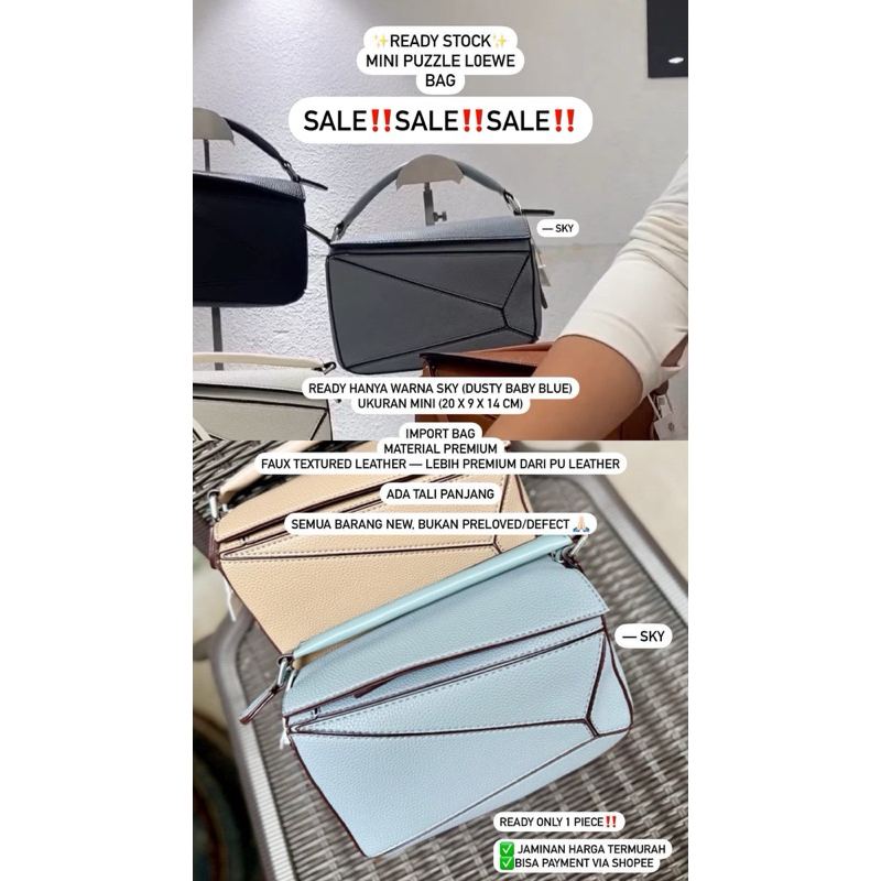 [READY STOCK - PROMO IMPORT BAG] MINI PUZZLE LOEWE BAG / TAS CASUAL / TAS FASHION / TAS PESTA