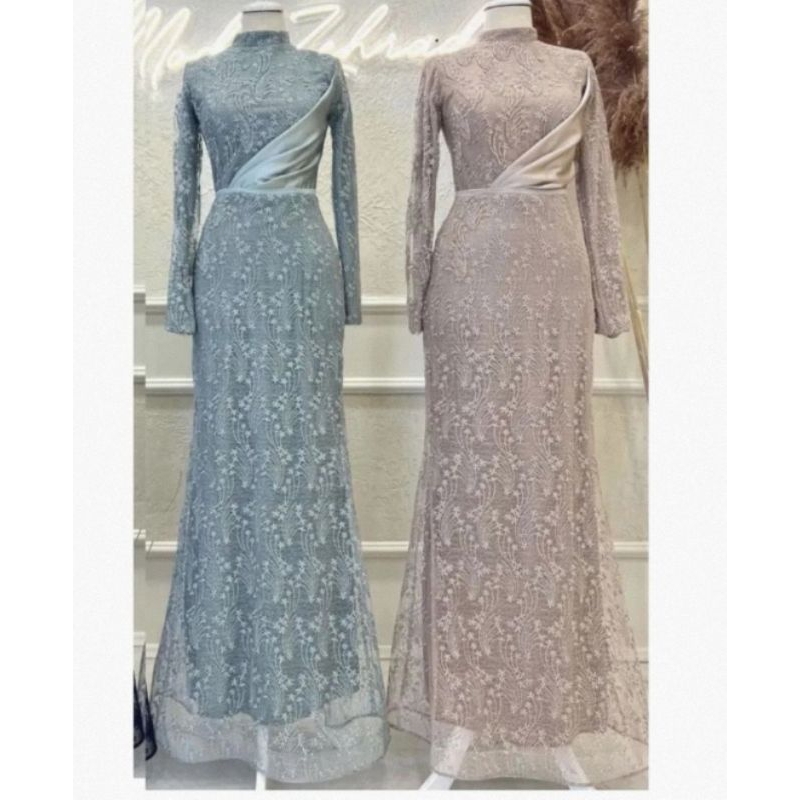DRESS PESTA TILE BUNGA / GAUN KONDANGAN Gaun Wanita Cantik Mewah