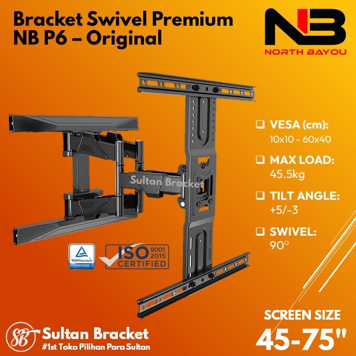 Premium.. North Bayou NB P6 Bracket TV 43 50 55 65 75 Inch Smart/Android LED TV 45