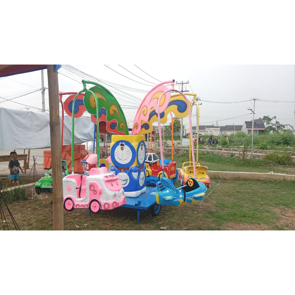 odong komedi putar gerobak doraemon