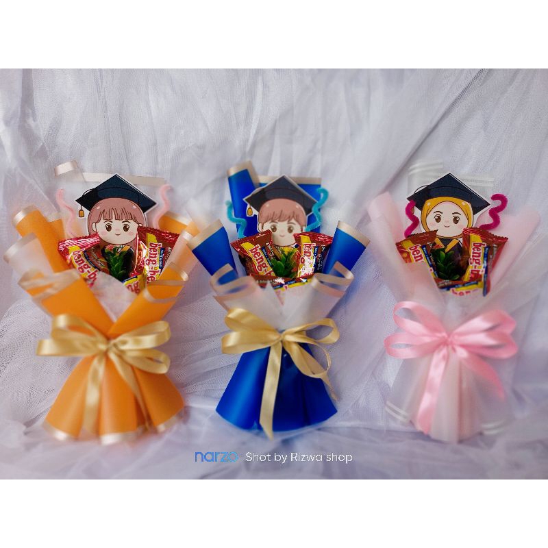 

buket wisuda/buket snack share it/mini bouket