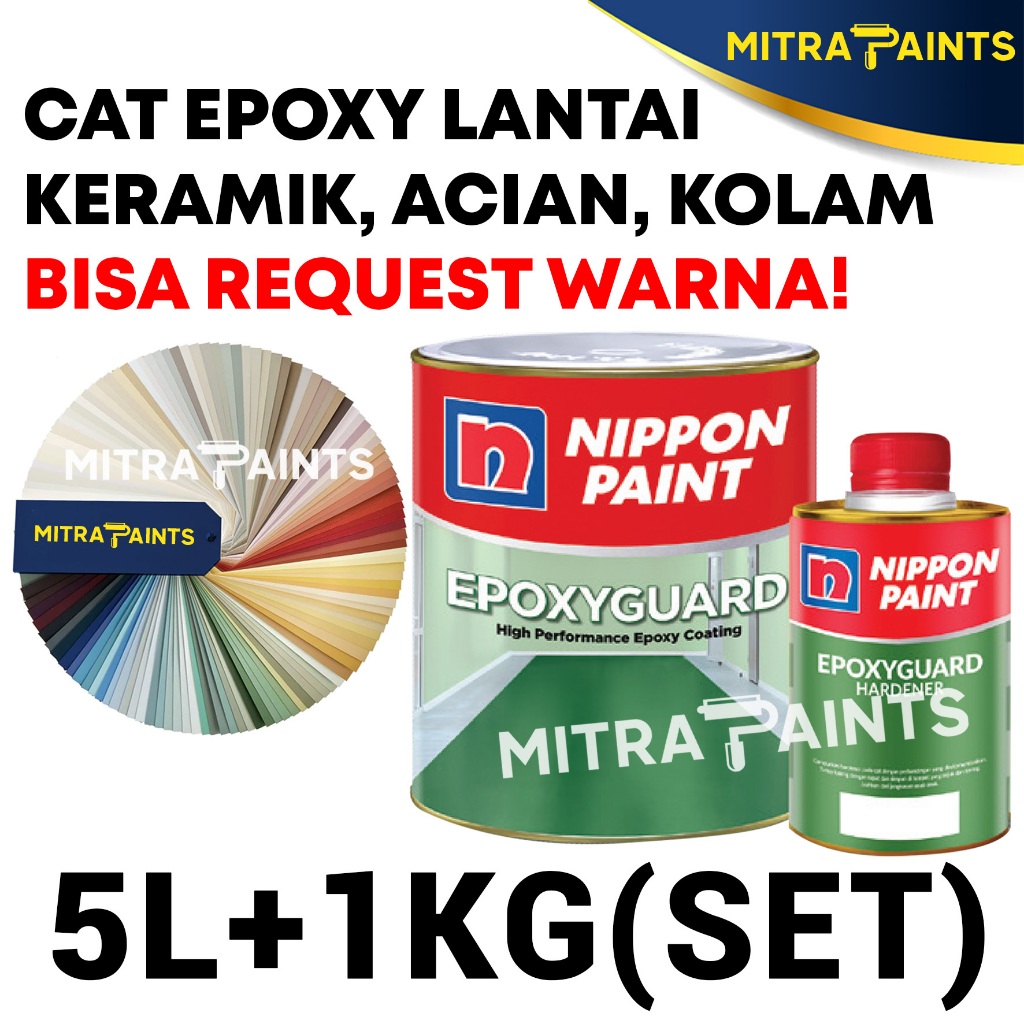 Promo Epoxy Guard 5 Liter + 1 Kg Hardener / Cat Epoxy Lantai Keramik Carport Acian Kolam / Cat Epoxy