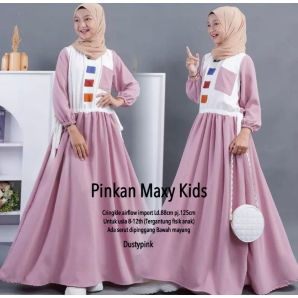 PINKAN DRESS KIDS / GAMIS ANAK REMAJA TERBARU / GAMIS ANAK TANGGUNG TERMURAH