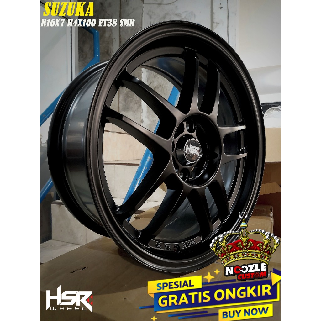 Velg Mobil Yaris Brio ring 16 Lubang 4 Pelek Racing HSR Terbaru Ring 16 Single PCD
