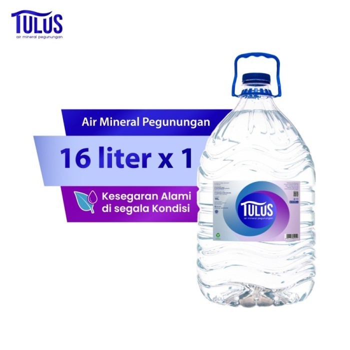 

Air Mineral TULUS pH8 Galon + isi 16 liter - (Kemasan Satuan)