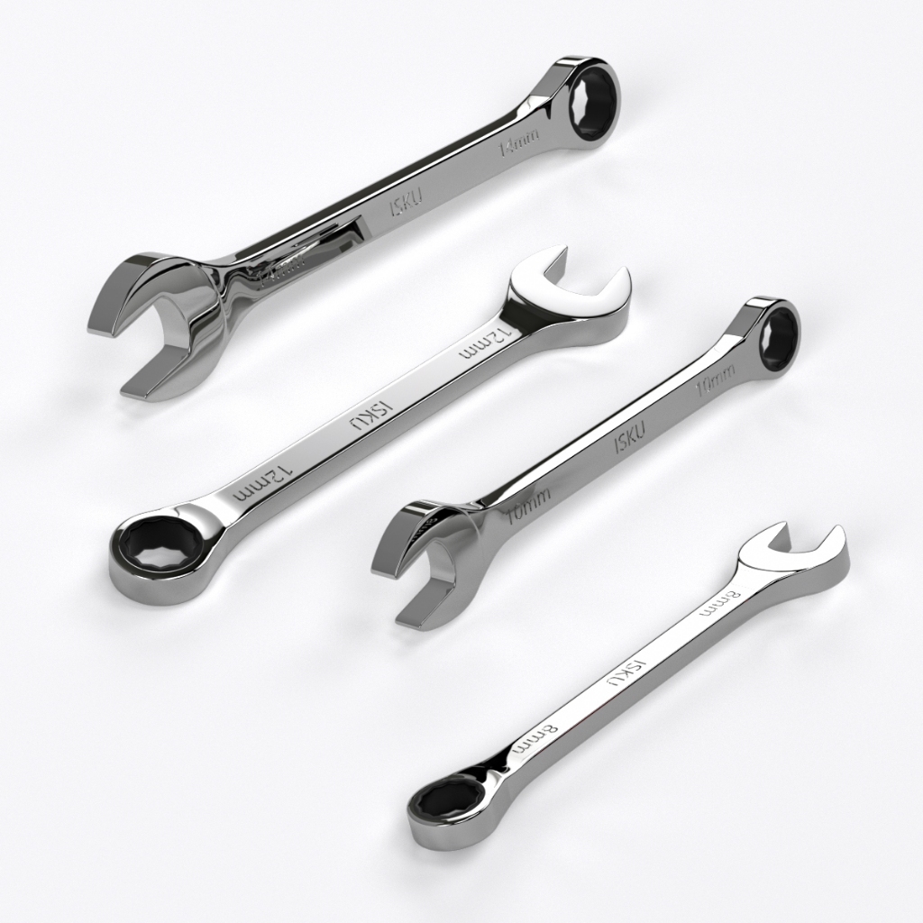 IOP Isku Kunci Rachet set 72gi 8-19mm Kunci Pas Set Kunci Rachet Bolak Balik Kunci Ring Pas Rachet