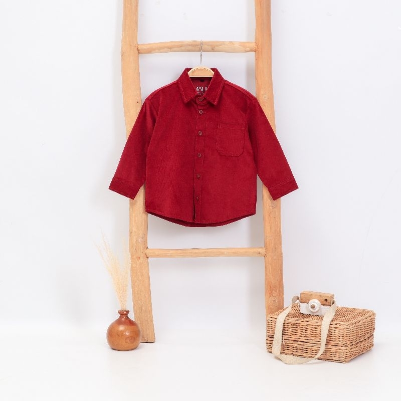 Baby Corduroy Maroon Shirt