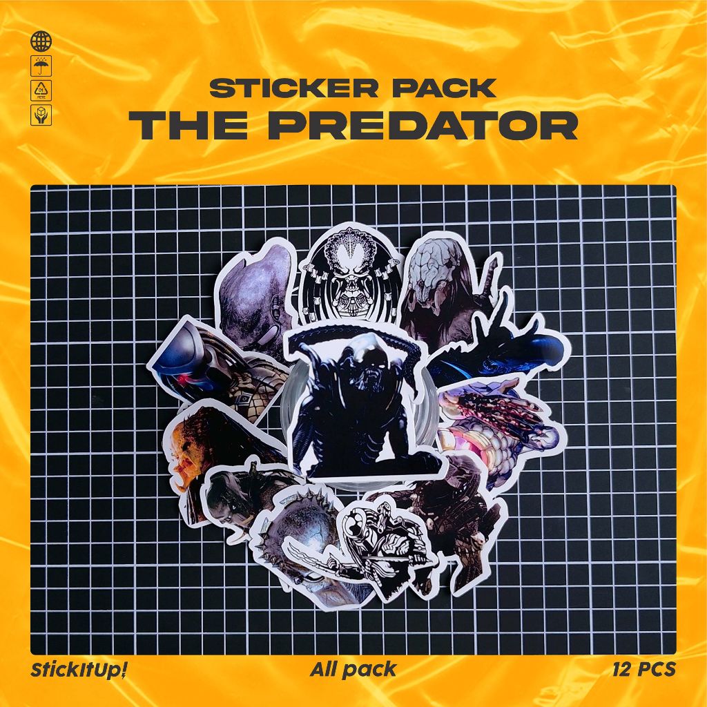 

COD✨ StickItUp Stiker Pack The Predator Colorfull Keren Untuk Koper Laptop Skateboard