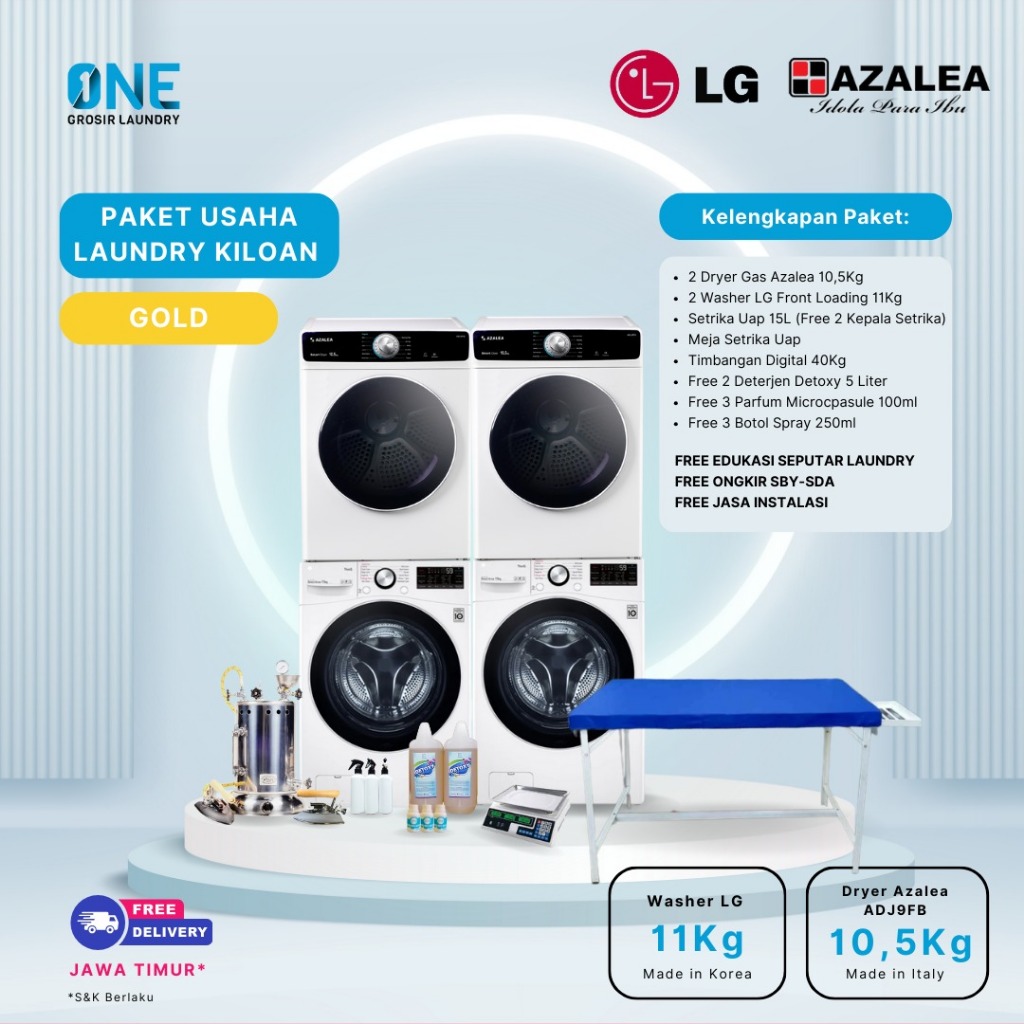PAKET USAHA LAUNDRY GOLD 1 LENGKAP