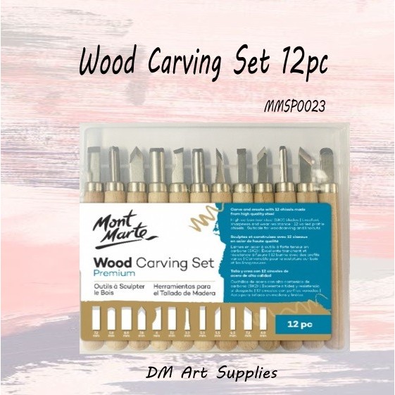 

Mont Marte Wood Carving Set 12pc Pisau Ukir Kayu (MMSP0023)