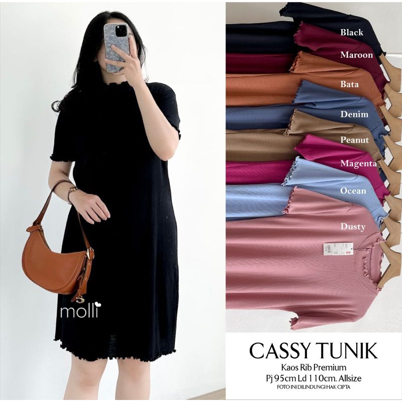 TUNIK POLOS / CASSY TUNIK by MOLI