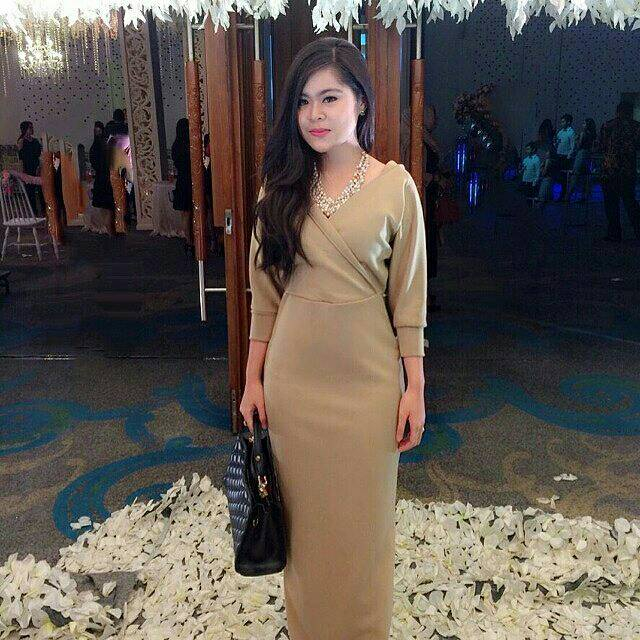 Long dress nude scuba