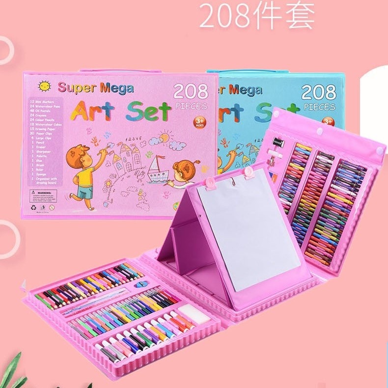 

Koper 208 Pcs Crayon Art Set Alat Mewarnai Dan Melukis Lengkap Oil Pastel