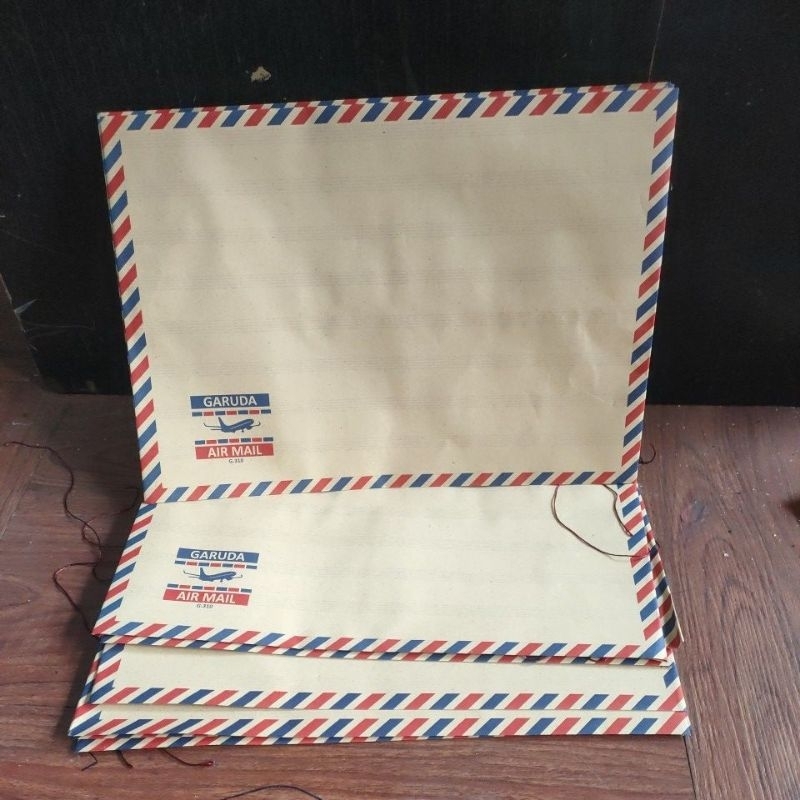 

1pac(10pcs) amplop coklat air mail 310