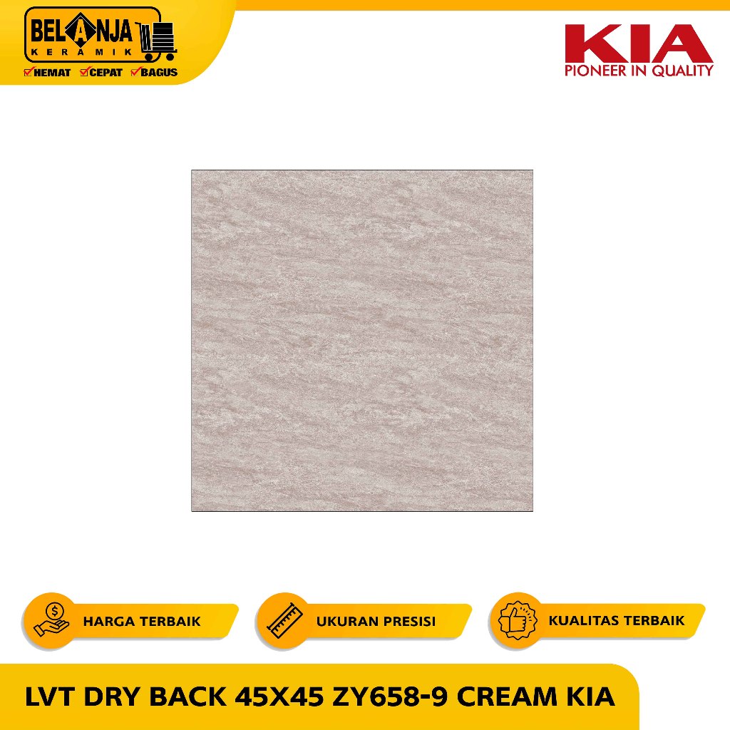 LVT Dry Back 45X45 ZY658-9 Cream KIA