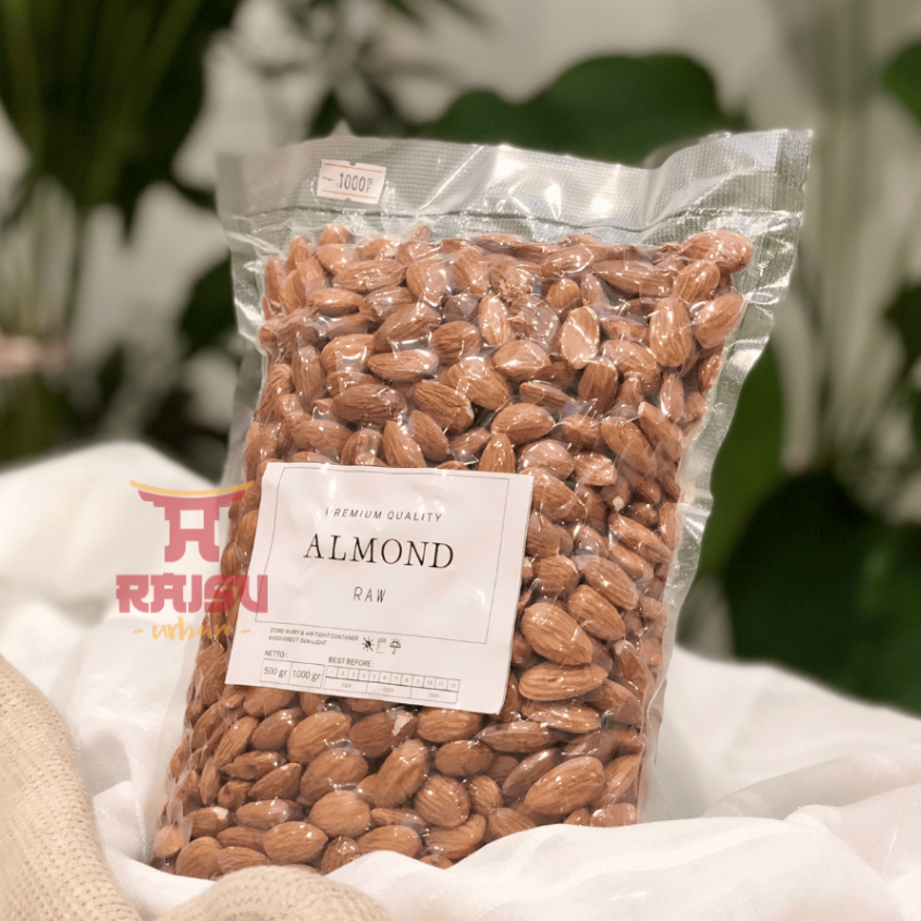 

KACANG ALMOND MENTAH UTUH 500gr DAN 1 Kg, ALMOND WHOLE RAW NATURAL RAISU URBAN